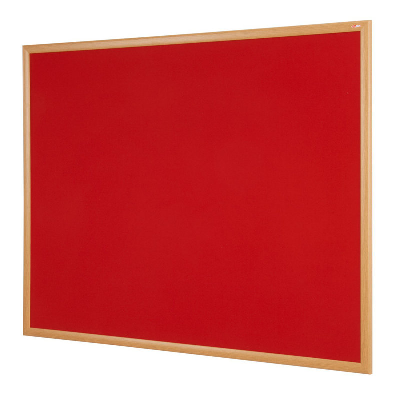 Wall Mounted Bulletin Board, Red, 90 cm H x 120 cm W