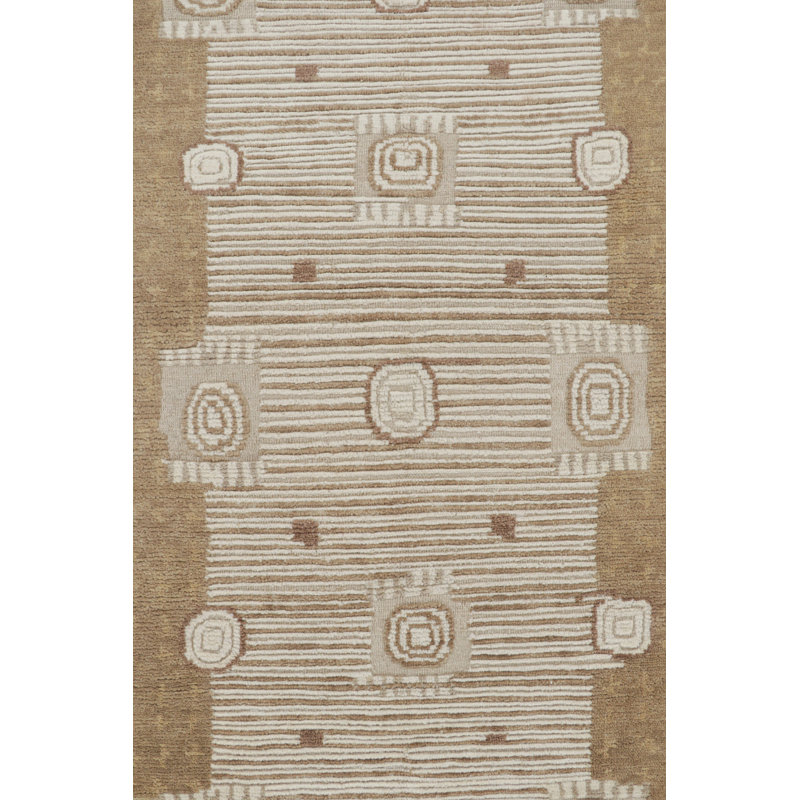 Scandinavain Hand Knotted Wool Geometric Area Rug, Rectangle 8' x 10'