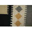 Tapis gris sophistiqué kilim 10 x 13 avec bordure carrée