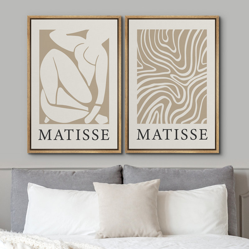 Oeuvre d'art classique IDÉE4WALL, ensemble d'art sur toile encadré Matisse Nude Dancer, H 24 po x l 16 po x P 1,5 po, Naturel