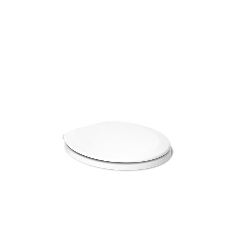 Triko Quiet-Close Elongated Toilet Seat, White, Round