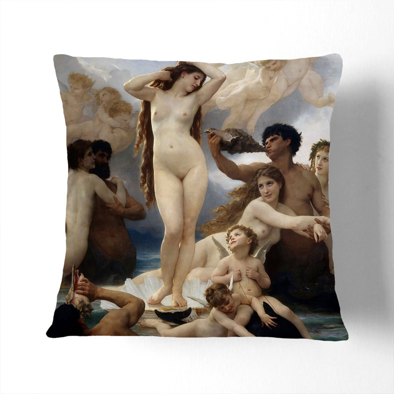 The Birth of Venus Scatter Cushion, Stone, 55cm H x 55cm W x 20cm D