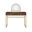 Bureau de coiffeuse avec miroir et plateau à bijoux Coleen