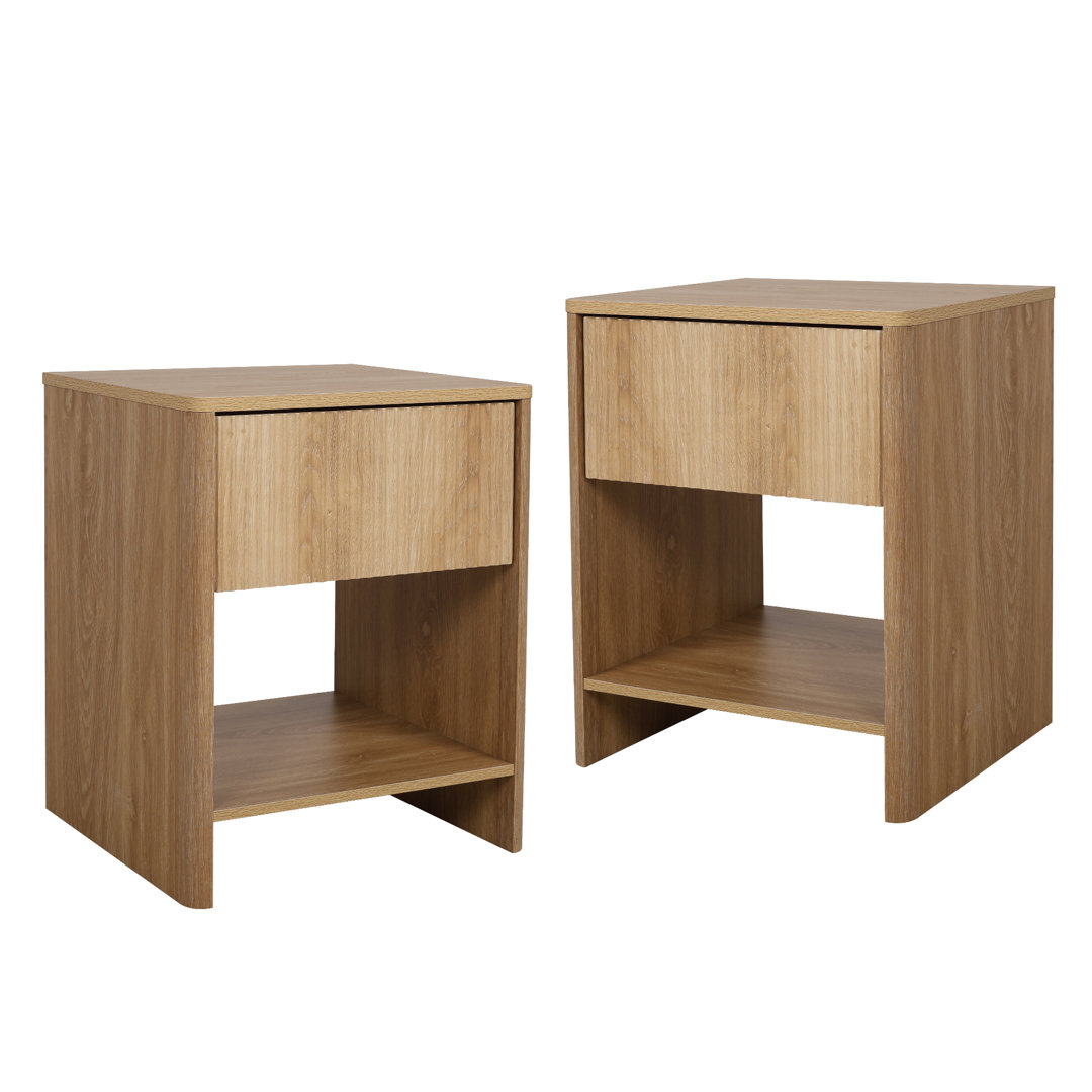 Yusdel 2 - Drawer End Table Set (Set of 2) Latitude Run® 