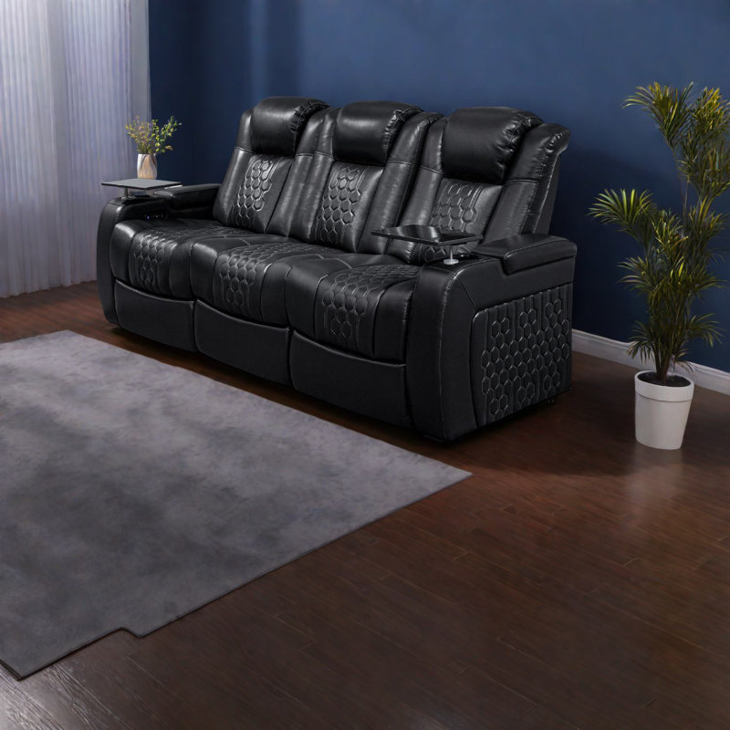 Fauteuil inclinable électrique réglable avec cuir de qualité supérieure et caractéristiques intelligentes pour le cinéma maison