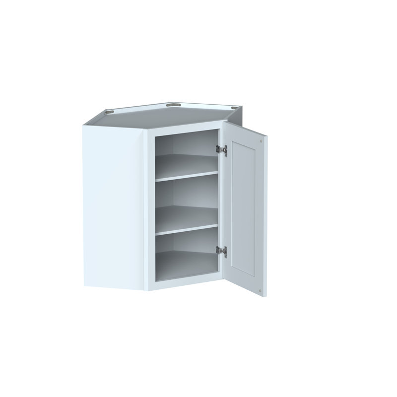 Armoires murales en coin réversibles de style Shaker de DL Cabinetry (prêtes à assembler) l 24 po x H 30 po x P 12 po - gris tourterelle