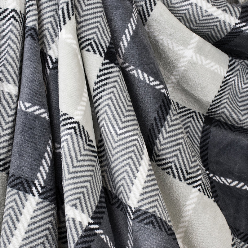 Plaid Outdoor Pet Blanket, Charcoal