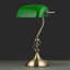Bratton 40Cm Traditional Glass Bankers Antique Brass Lamp-27533106