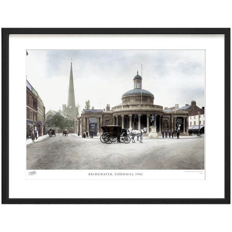 Bridgwater, Cornhill 1901 - Single Picture Frame Print, 40cm H x 50cm W x 2.3cm D