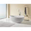 Baignoire autoportante de 63 po à surface solide, baignoire de trempage autoportante en résine d'ingénierie de luxe avec trop-plein et bonde escamotable pour salle de bain contemporaine -120137254