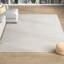 Tapis brun clair / ivoire en laine à tissage plat Roque-712604446