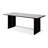 Black Rectangular Stone Butterfly Leaf Dining Table-1463466072