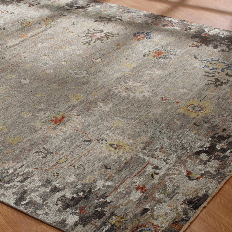 Heritage Bloom Hand Knotted Area Rug, Rectangle 2' x 3'