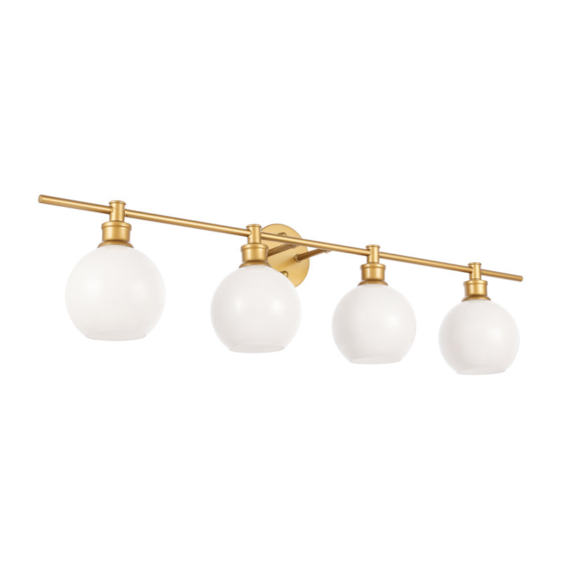 Drinkard 4 - Light Vanity Light, Brass, Frosted White