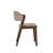 Skovde Modern Scandinavian Wood Finish Dining Chair - Beige Fabric, Walnut Veneer