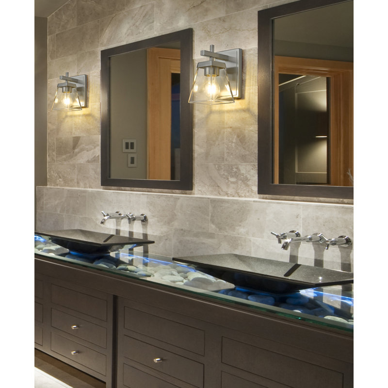 Applique murale en acier 1 lumière Bastrie, Nickel brossé