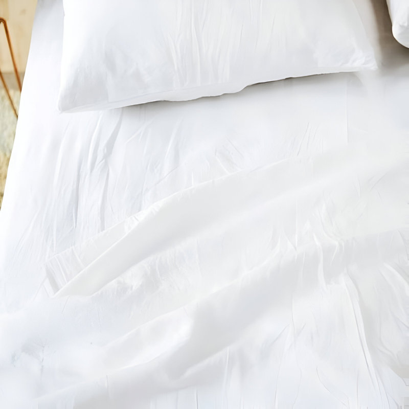 Linen Sheet Set Cotton 4 Piece Sheet Set Fitted Sheet Fits Upto 16" Deep Pocket, Full XL Sheet Set