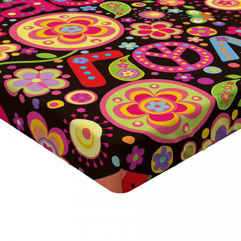 Microfiber Floral Fitted Sheet, Full Fitted Sheet