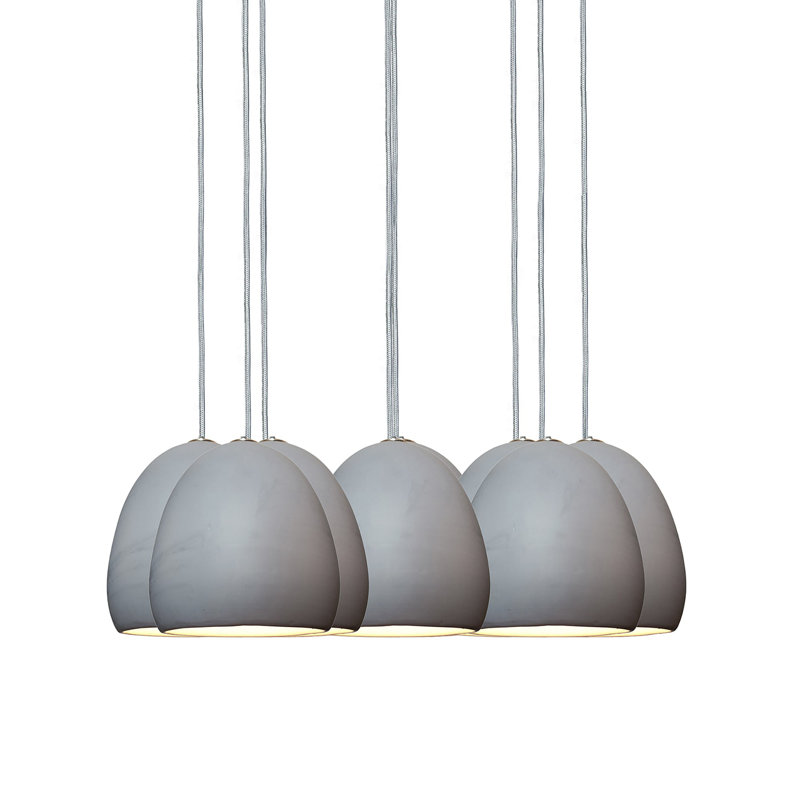 Lustre 8 lumières Clay, Pas d'ampoule, H 100 po
