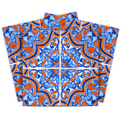 12" X 12" Blue Rust Zio Removable Peel and Stick Tiles