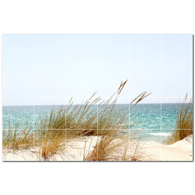 Murale en céramique satinée 8 "x 8" Beach Photo