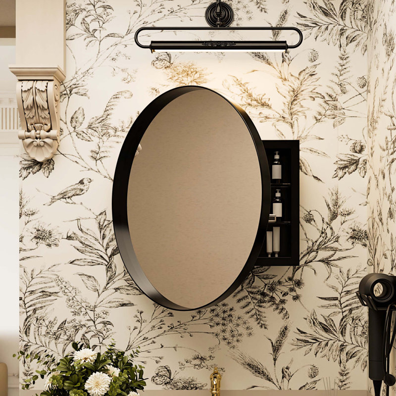 Armoire murale 23,6 pouces, Noir