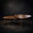 Triangular 2-Piece Walnut Wood Nesting Table