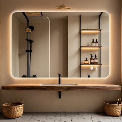 Miroir rectangulaire rétroéclairé 24 po x 36 po