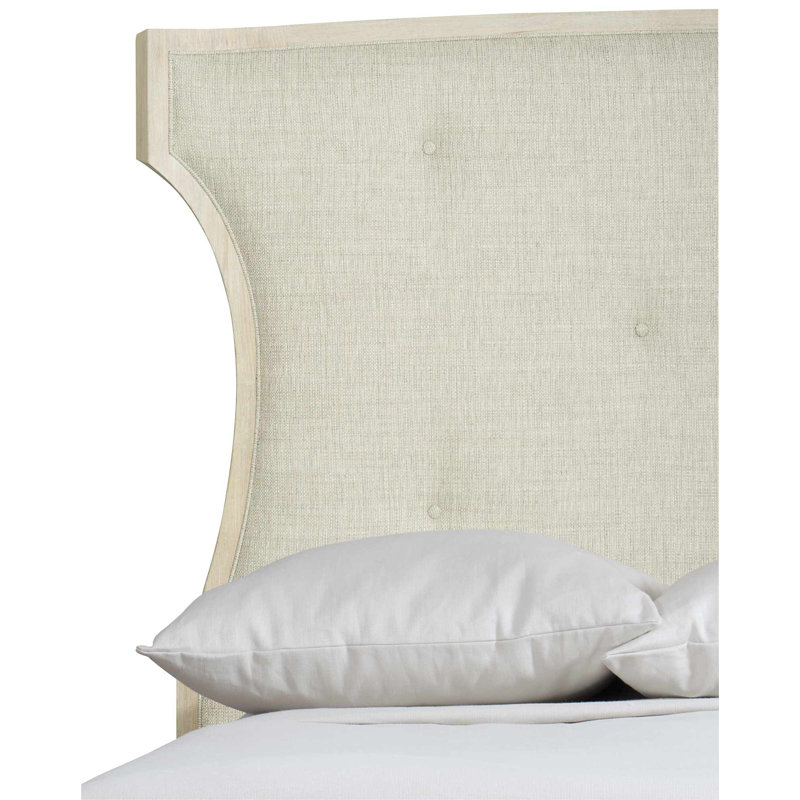 Cersued Linen Tufted Upholstered Queen Wood Panel Bed