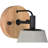 Niki 1-Light Dimmable Black/Gray Concrete/Natural Armed Sconce