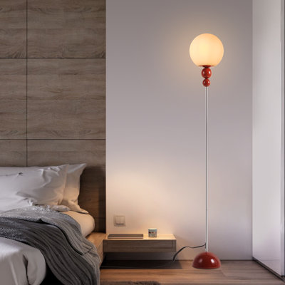 Modern Globe Glass Shade Floor Lamps For Living Room