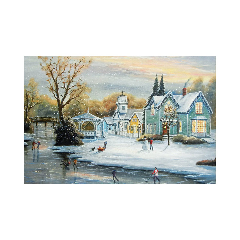 Mill Race Winter by Jim Williams - Wrapped Canvas Painting, 66.04 cm H x 45.72 cm W x 3.175 cm D