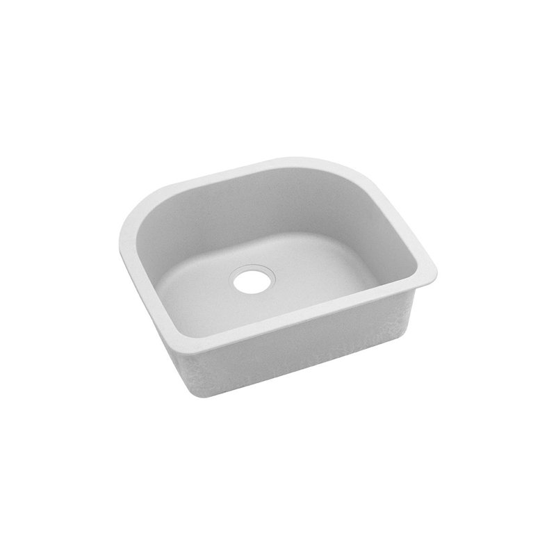 Évier de cuisine encastrable l 25 po x l 22 po Quartz Classic, Blanc