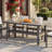 HDPE Outdoor Dining Table With 2" Umbrella Hole (Chairs not included)-1923711556