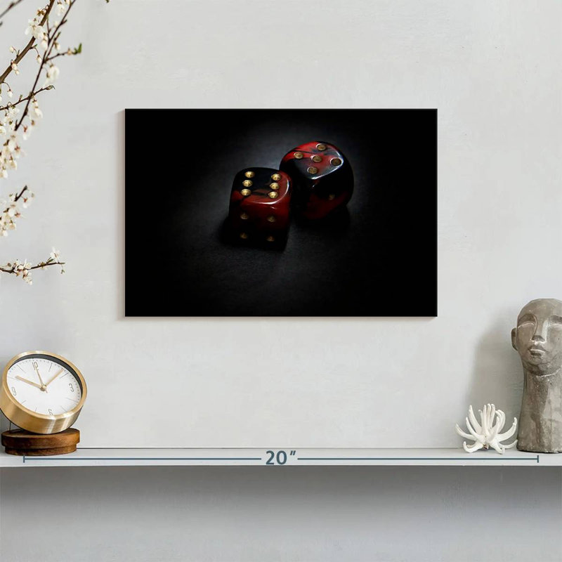 Senne Red Dice, 8" H x 12" W