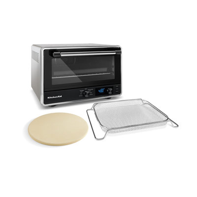 Four de comptoir numérique KitchenAid avec friteuse à air, pizza et 10 modes de cuisson en contour argenté