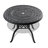 3-Piece Set Of Cast Aluminum Patio Furniture With Brown Cushions
