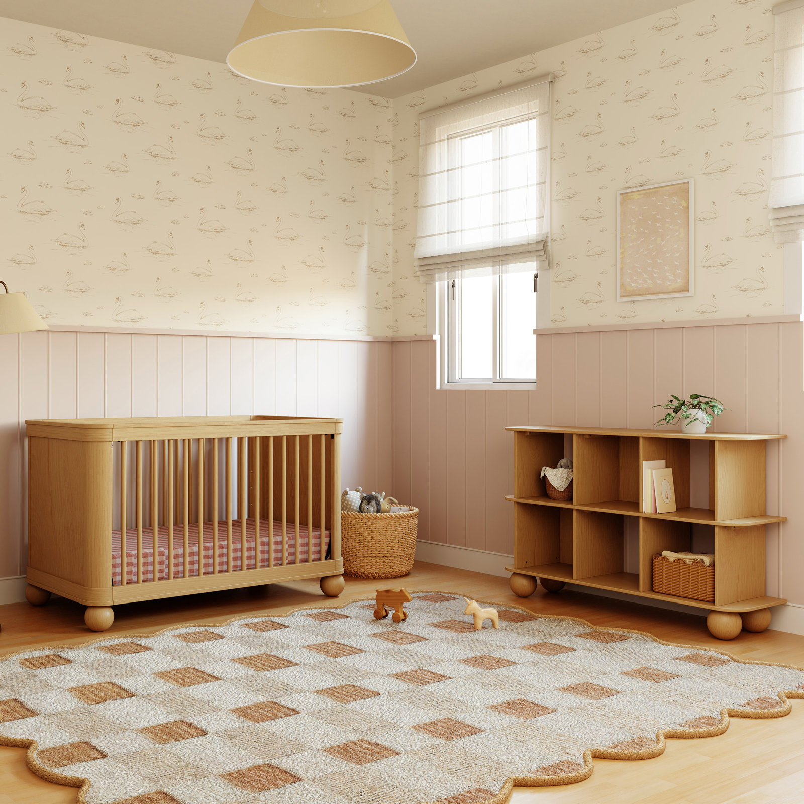 CROSBY Pine Convertible Crib, Honey