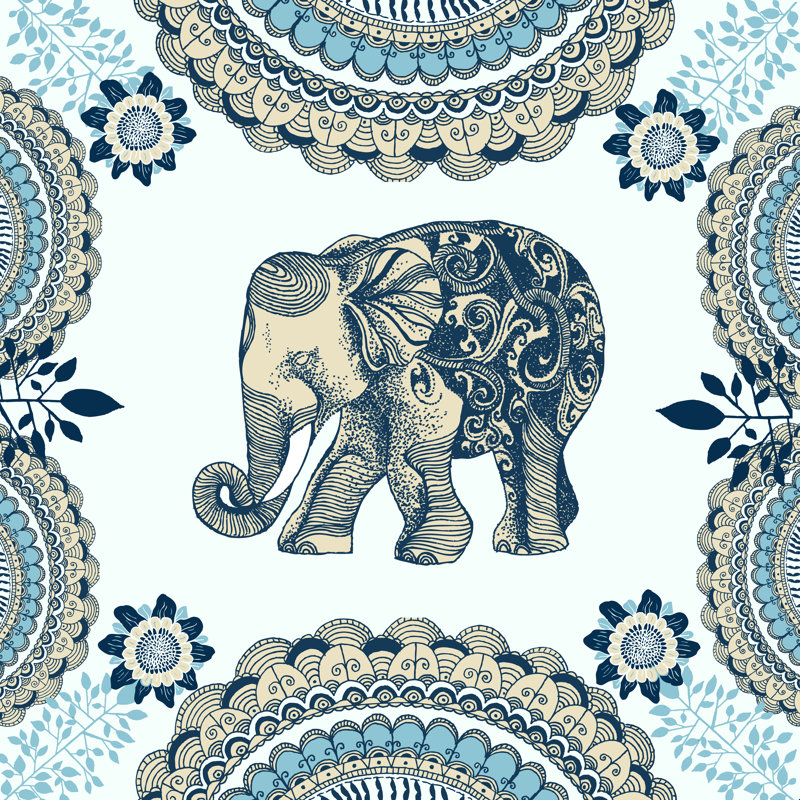 «Elephants Never Forget», impression sur toile tendue, H 30 po x l 30 po, Non, L 48 po x L 64 po