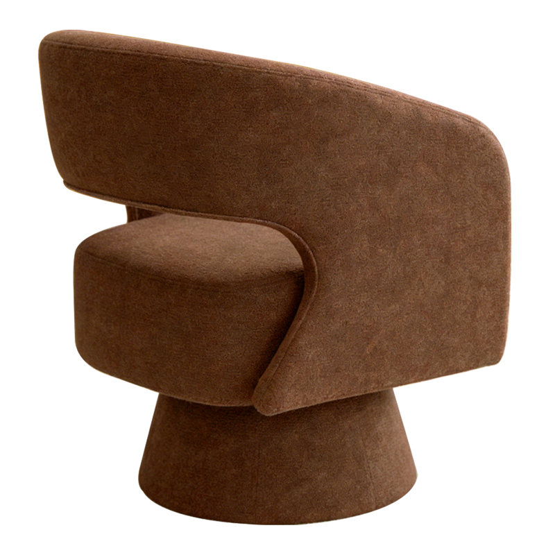 Fauteuil demi-tonneau pivotant Modern, Orange