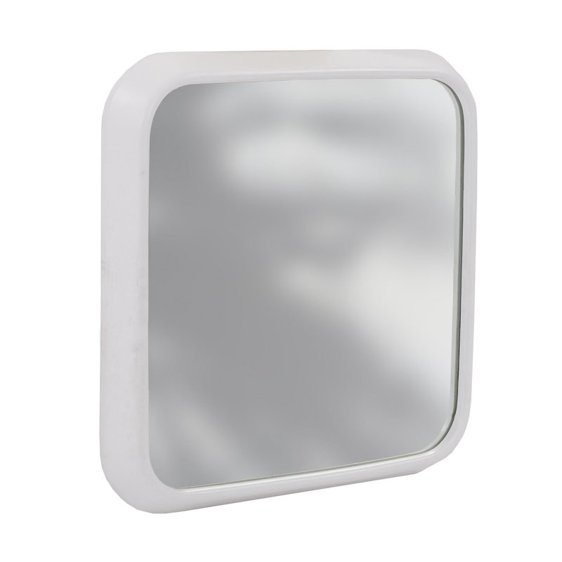 Flat Wall Mirror, Matte White