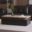 Table basse rectangulaire en fritté noir et bois manufacturé noir-129600883