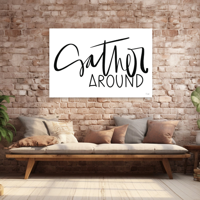 «Gather Around», art contemporain abstrait, H 40 po x l 60 po