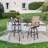 Square Glass Outdoor Bar Table , 31.5 " W 31.5 " D-1671096244