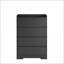 Commode 4 tiroirs, armoire noire sans poignée avec ensemble anti-basculement, 100% imperméable | Chambre à coucher | Panneau de fibres à densité moyenne-2098090760