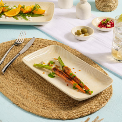 Assiette rectangulaire en porcelaine de qualité supérieure Paros-Sand