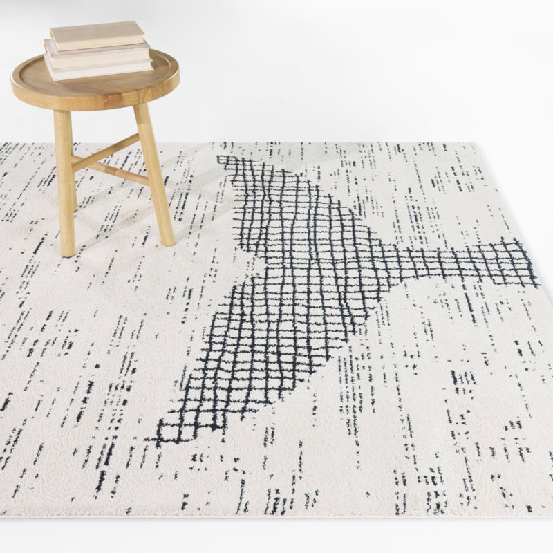 Castilo Cream Coastal Whale Area Rug