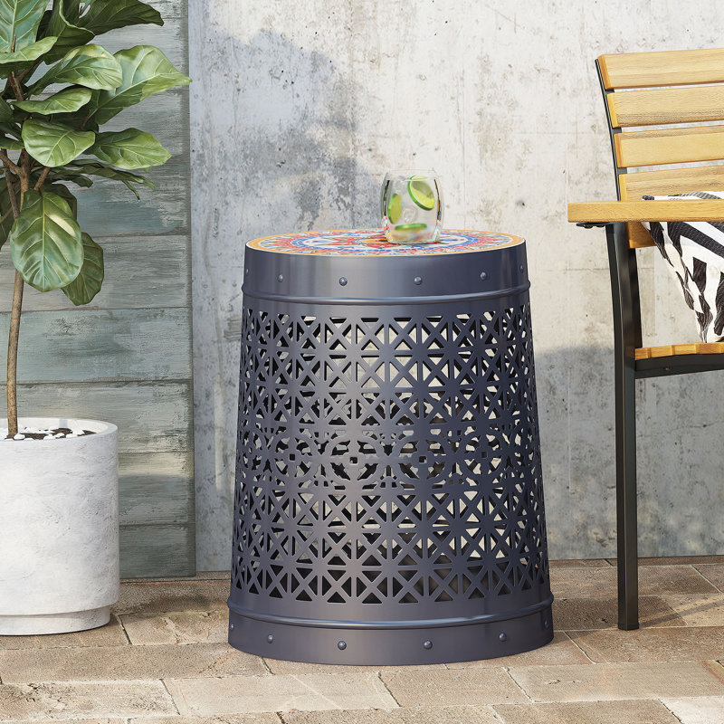 Table de bout tambour, Bleu foncé
