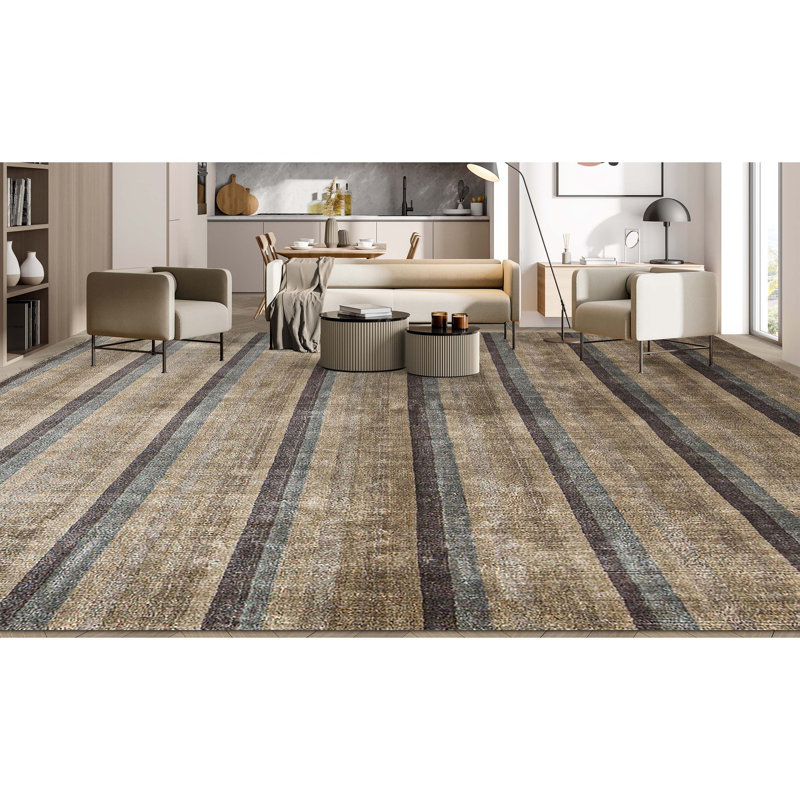 Striped Area Rug, Rectangle 5'9" x 8'9"