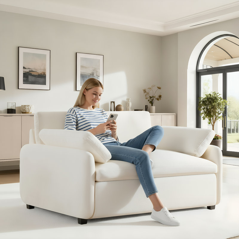 Fauteuil d'appoint 50 po, Crème, crème